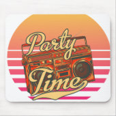 Een retro muziekknop old-school muismat (Voorkant)