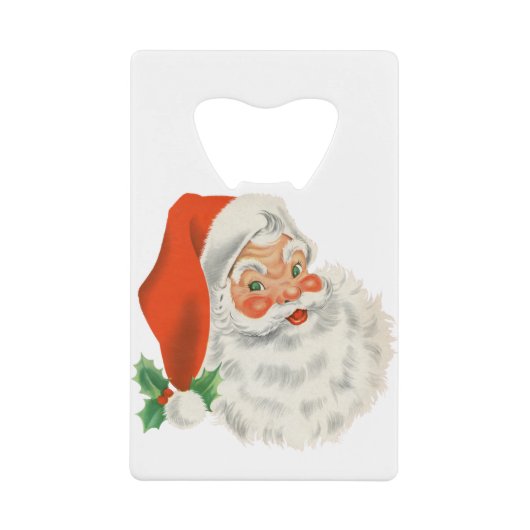 Een retro Santa Creditkaart Flessenopener (Voorkant)