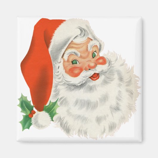 Een retro Santa Magneet (Voorkant)