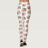 Een retro stijl olifant ontwerp leggings (Achterkant)