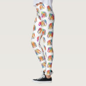 Een retro stijl olifant ontwerp leggings (Links)