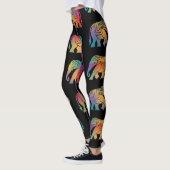 Een retro stijl olifant ontwerp leggings (Links)