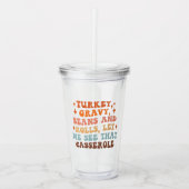Een Retro Thanksgiving Diner Acryl Drinkbeker (Voorkant)