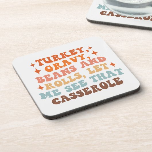 Een Retro Thanksgiving Diner Bier Onderzetter (Linkerzijde)