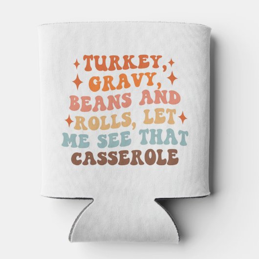 Een Retro Thanksgiving Diner Blikjeskoeler (Achterkant)