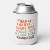 Een Retro Thanksgiving Diner Blikjeskoeler (Blikje Achterkant)