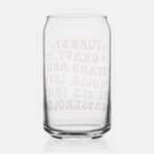 Een Retro Thanksgiving Diner Blikvorm Glas (Achterkant)