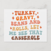 Een Retro Thanksgiving Diner Briefkaart (Voorkant)