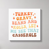 Een Retro Thanksgiving Diner Canvas Afdruk (Voorkant)
