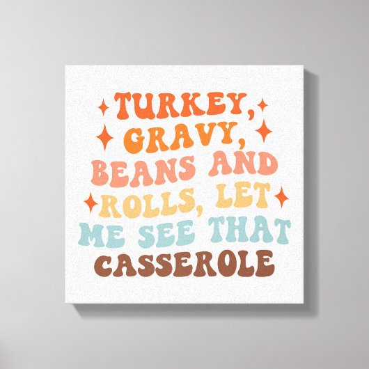 Een Retro Thanksgiving Diner Canvas Afdruk (Voorkant)