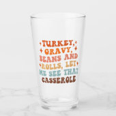 Een Retro Thanksgiving Diner Glas (Voorkant)