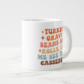 Een Retro Thanksgiving Diner Grote Koffiekop (Voorkant rechts)