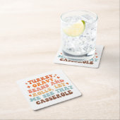 Een Retro Thanksgiving Diner Kartonnen Onderzetters (Insitu)