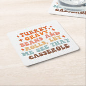 Een Retro Thanksgiving Diner Kartonnen Onderzetters (Schuin)