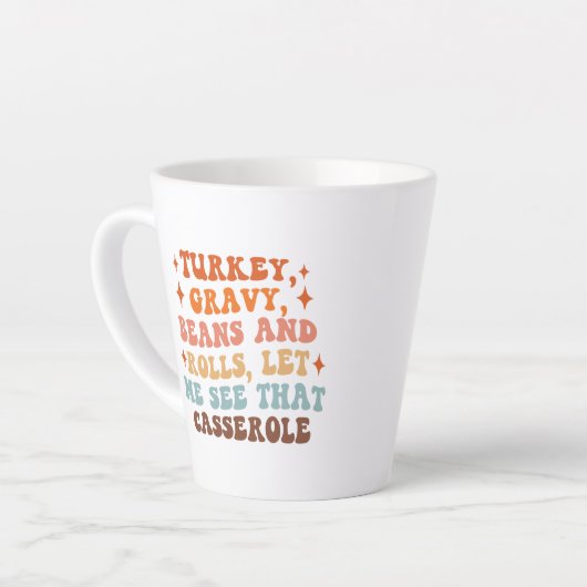 Een Retro Thanksgiving Diner Latte Mok (Linkerhoek)