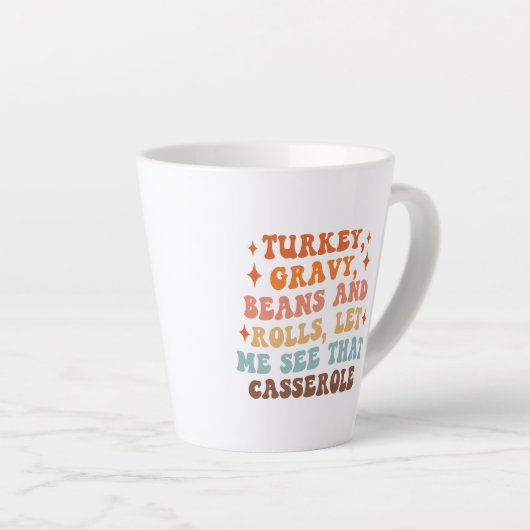 Een Retro Thanksgiving Diner Latte Mok (Rechterhoek)