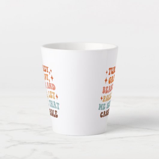 Een Retro Thanksgiving Diner Latte Mok (Voorkant)