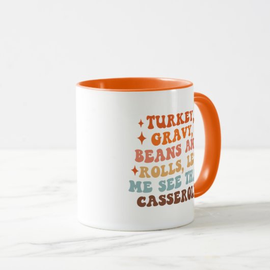 Een Retro Thanksgiving Diner Mok (Voorkant rechts)