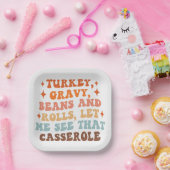 Een Retro Thanksgiving Diner Papieren Bordje (Feest)