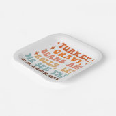 Een Retro Thanksgiving Diner Papieren Bordje (Gebogen)