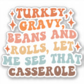 Een Retro Thanksgiving Diner Sticker (Voorkant)