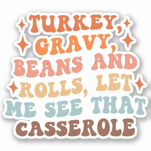 Een Retro Thanksgiving Diner Sticker (Voorkant)