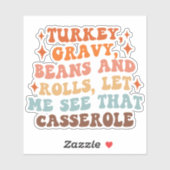 Een Retro Thanksgiving Diner Sticker (Vel)