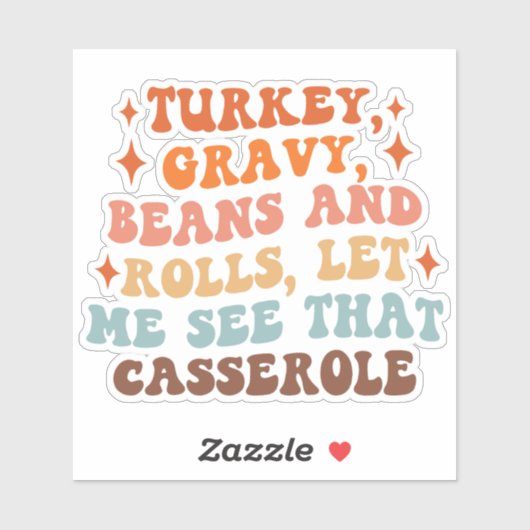 Een Retro Thanksgiving Diner Sticker (Vel)