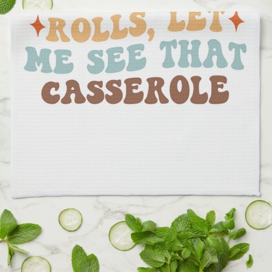 Een Retro Thanksgiving Diner Theedoek (Gevouwen)