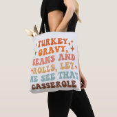 Een Retro Thanksgiving Diner Tote Bag (Dichtbij)