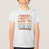 Een Retro Thanksgiving Diner Tri-Blend Shirt (Voorkant)