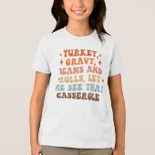 Een Retro Thanksgiving Diner Tri-Blend Shirt (Voorkant)