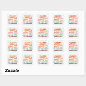 Een Retro Thanksgiving Diner Vierkante Sticker (Vel)