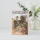 Een Retro Theater van de Cowboy van Arizona Briefkaart (Staand voorkant)