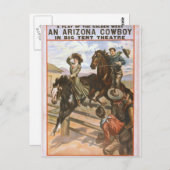 Een Retro Theater van de Cowboy van Arizona Briefkaart (Voorkant / Achterkant)