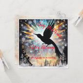 Een retro winter zonnewende verhaal van liefde en  kaart (Voorkant / Achterkant in situ)