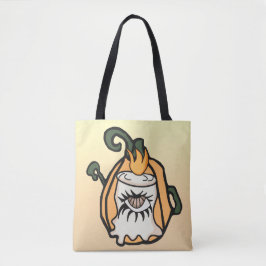 Een Retro Wood's Pumpkin's Spooky Eye Tote Bag