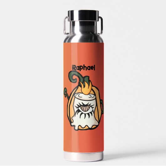 Een Retro Wood's Pumpkin's Spooky Eye Waterfles (Voorkant)