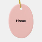 Een Retrorororoze roebel Keramisch Ornament (Achterkant)