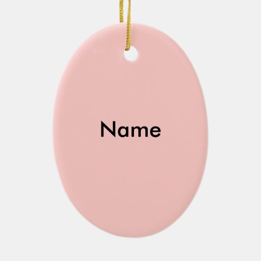 Een Retrorororoze roebel Keramisch Ornament (Achterkant)