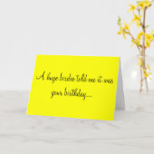 Een reusachtige Kaart van de Verjaardag van het (Gele Bloem)