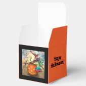 Eén reuzenpomkin witch Cat Halloween voor een box Bedankdoosjes (Geopend)
