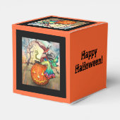 Eén reuzenpomkin witch Cat Halloween voor een box Bedankdoosjes (Achterkant)