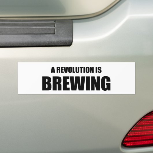 Een revolutie breekt bumpersticker (Op auto)