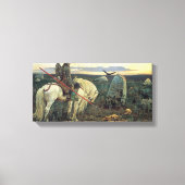 Een ridder op het kruispunt (door Viktor Vasnetsov Canvas Afdruk (Voorkant)