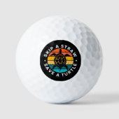 Een riem overslaan Een schildpad opslaan Golfballen (Voorkant)