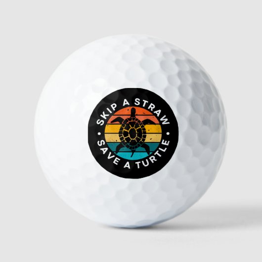 Een riem overslaan Een schildpad opslaan Golfballen (Voorkant)