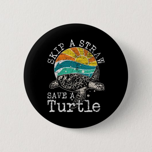 Een riem overslaan Een schildpad opslaan Ronde Button 5,7 Cm (Voorkant)