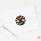Een riem overslaan Een schildpad opslaan Ronde Sticker (Envelop)
