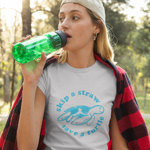 Een riem overslaan Een schildpad opslaan T-shirt